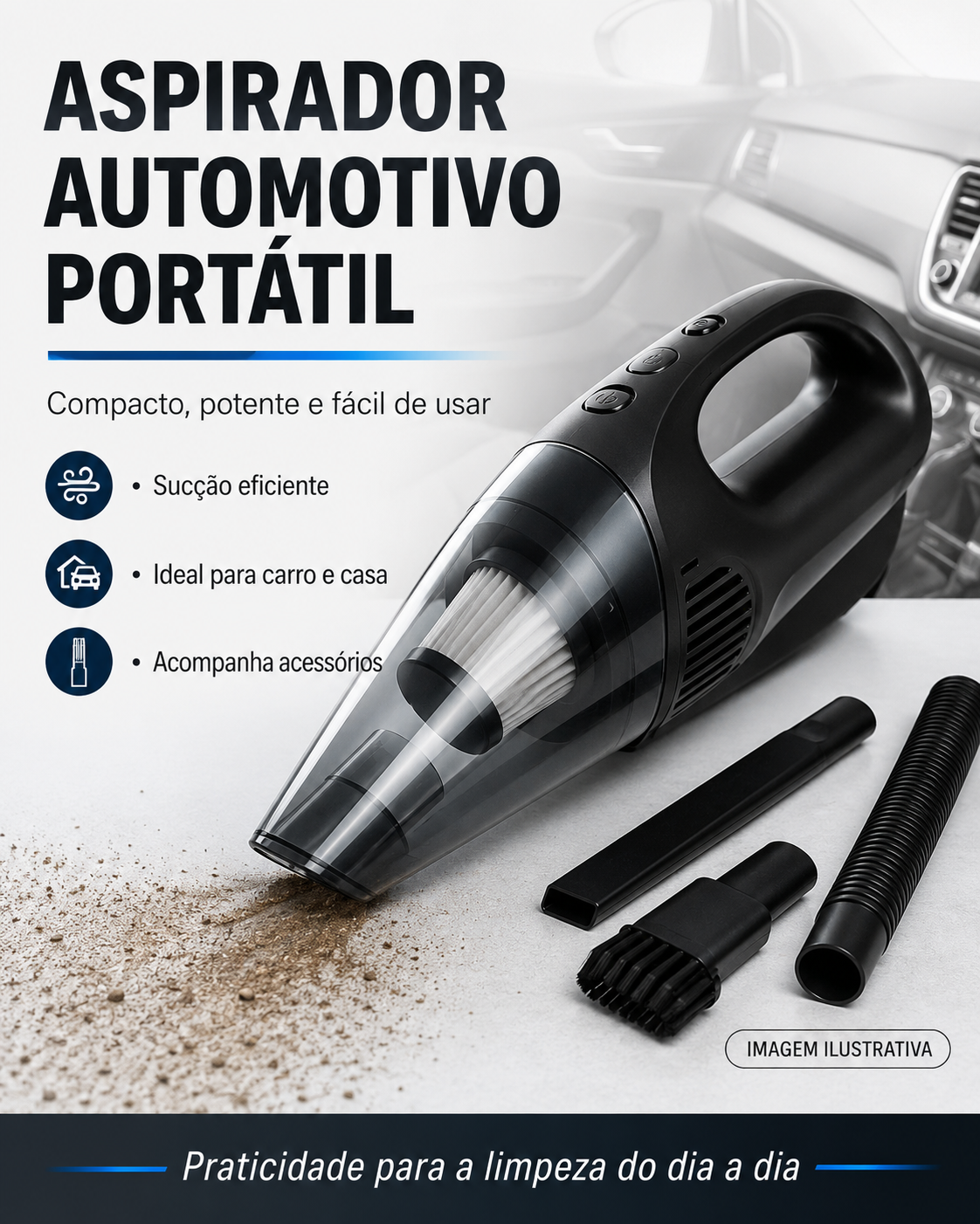 Aspirador Portátil 12V AutoLume